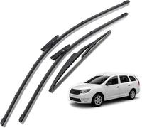 RESKIU Car Front Windshield Wiper Blade Set Replacement for Dacia Renault Logan MK2 MCV 2020 2019 2018 2017 2016, All Season Windscreen Wipers Quiet Easy Installation