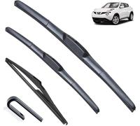 RESKIU Car Front Windshield Wiper Blade Set Replacement for Nissan Juke F15 2010-2016, All Season Windscreen Wipers Quiet Easy Installation