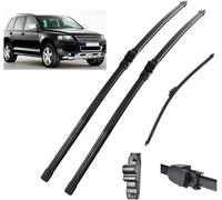 RESKIU Car Front Windshield Wiper Blade Set Replacement for VW Touareg 2003-2006, All Season Windscreen Wipers Quiet Easy Installation
