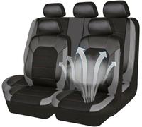RESKIU Car Seat Covers Set for VW Golf (2011-2016), Full Set Seat Protectors Leather Breathable Seat Covers Front Rear Protectors Interior Accessories,C-Grey