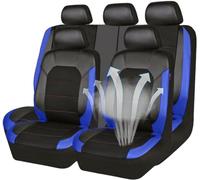 RESKIU Car Seat Covers Set for VW Polo (2015-2018), Full Set Seat Protectors Leather Breathable Seat Covers Front Rear Protectors Interior Accessories,B-Blue
