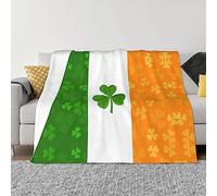 ResKiu irish flag Throw Blanket Warm Ultra-Soft Micro Fleece Blanket For Couch Bed Living Room Camping Decor, 50"x40"