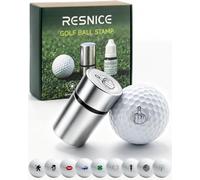 RESNICE Golf Ball Stamp Personalized with 0.78'' Logo Size - Fast-Drying, Reusable, Waterproof, Clear Prints, Fun Golf Gadgets Accessories Gifts for Women Girl Men Golfers Retirement