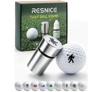 RESNICE Golf Ball Stamp Personalized with 0.78'' Logo Size - Fast-Drying, Reusable, Waterproof, Clear Prints, Fun Golf Gadgets Accessories Gifts for Women Girl Men Golfers Retirement