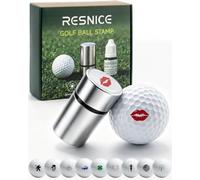 RESNICE Golf Ball Stamp Personalized with 0.78'' Logo Size - Fast-Drying, Reusable, Waterproof, Clear Prints, Fun Golf Gadgets Accessories Gifts for Women Girl Men Golfers Retirement