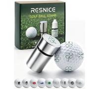RESNICE Golf Ball Stamp Personalized with 0.78'' Logo Size - Fast-Drying, Reusable, Waterproof, Clear Prints, Fun Golf Gadgets Accessories Gifts for Women Girl Men Golfers Retirement