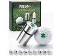 RESNICE Golf Ball Stamp Personalized with 0.78'' Logo Size - Fast-Drying, Reusable, Waterproof, Clear Prints, Fun Golf Gadgets Accessories Gifts for Women Girl Men Golfers Retirement