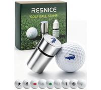 RESNICE Golf Ball Stamp Personalized with 0.78'' Logo Size - Fast-Drying, Reusable, Waterproof, Clear Prints, Fun Golf Gadgets Accessories Gifts for Women Girl Men Golfers Retirement