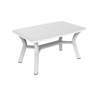 Resol 4 Seater Tulip Plastic Outdoor Garden Dining Table 90cm x 140cm White
