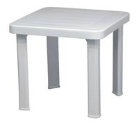 Resol Andorra White Garden Side Tables - 47x47cm - Pack of 6 - Small Plastic Outdoor Bistro & Coffee UV Resistant Childrens & Toddler Picnic Furniture Table for Garden, Patio