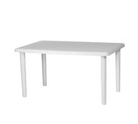 Olot 6 Seater Rectangular Garden Dining Table - White