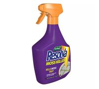 Resolva Moss Killer Ready To Use 1L Fast Acting Moss & Algae Killer For Paths, Paving & Decking