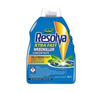 Resolva Xtra Fast Weedkiller 1L Concentrate Fast Acting Weed Control Non Glyphosate Formula Garden Weed Treatment