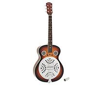 Resonator Guitar by Gear4music Round Neck with Slide | For Blues and Folk Guitarists, Spider Cone Resonator for Iconic Nasal Twang, Round C-Shape Neck, Slide Compatible