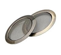Resonator Guitar Sound Hole Cover 2pcs Copper Silver for Musicians | Easy to Install and Remove, Stylish Screened Insert, for Resonator Guitar, Enhances Appearance and Sound