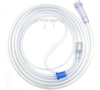ResOne Soft Adult Oxygen Nasal Cannula 1-Pack - Curved Prongs, 14Ft Crush-Resistant Tubing - Nasal Tubes, Oxygen Concentrator Supplies - Soft Curved Nose Piece, Standard Size, Standard Flow 6 LPM