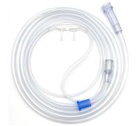 ResOne 25Ft Soft Adult Oxygen Nasal Cannula 5-Pack - Curved Prongs, Crush-Resistant Tubing - Nasal Tubes, Oxygen Concentrator Supplies - Soft Curved Nose Piece, Standard Size, Standard Flow 6 LPM