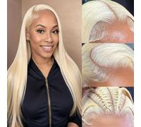 Resore 613 Lace Front Wig Human Hair Material: 100% Unprocessed Brazilian Virgin Human Hair 12A Easy to Dye and takes color very well.Enhanced Thickness and Good Quality