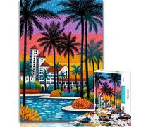 Resort City 1000 Pieces Jigsaw Puzzle For Adults Teens,Learning Educational Toy for Is Ideal As A Gift for The Whole Family (38x26cm)