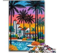 Resort City 2000 Piece Jigsaw Puzzles for Teenagers, Educational Toy Funny Family Games Unique Home Decor (70x100cm)