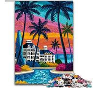 Resort City Jigsaw Puzzles for Teenagers 1000 Piece Puzzle, Relax Games Enhance Love between Couples for Age 14 (50x75cm)