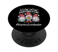 Resource Coordinator Gnome Everything Is Fine Christmas PopSockets Adhesive PopGrip