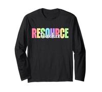 Resource Teacher Educator Education Appreciation Pastel Long Sleeve T-Shirt