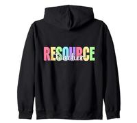 Resource Teacher Educator Education Appreciation Pastel Zip Hoodie