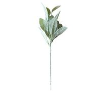 RESOYE 12Pcs Artificial Flocked Lambs Ear Greenery Stem, Faux Silk Stachys Leaf Dried Flowers Simulation Green Plants Cloth Foliage Plant Spray, 14.5in