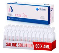 Resp-Ease 3% Sterile Hypertonic Saline Solution for Inhalation via Nebuliser - Helps Clear Airways and Congestion from Lungs - 60