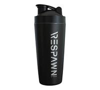RESPAWN by Razer Stainless Steel Shaker - Black - Dual-Insulated Shaker Cup - Built-in Grate - Locking Cap - 20oz