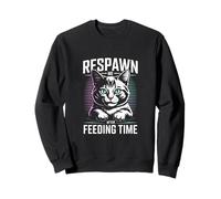 Respawn Me After Feeding Time Cat Retro Sweatshirt