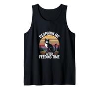 Respawn Me After Feeding Time Cat Retro Tank Top