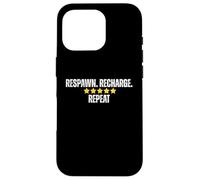 Respawn Recharge Repeat Five Star Gaming Humor Case for iPhone 16 Pro