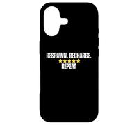 Respawn Recharge Repeat Five Star Gaming Humor Case for iPhone 17
