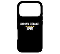 Respawn Recharge Repeat Five Star Gaming Humor Case for iPhone 17 Pro
