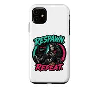 Respawn Repeat Gamer Skeleton Retro Arcade Graphic Case for iPhone 11