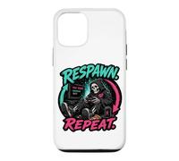 Respawn Repeat Gamer Skeleton Retro Arcade Graphic Case for iPhone 12/12 Pro