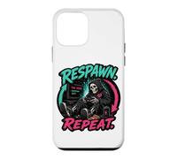 Respawn Repeat Gamer Skeleton Retro Arcade Graphic Case for iPhone 12 mini