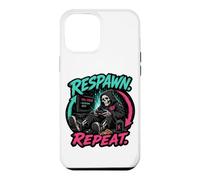 Respawn Repeat Gamer Skeleton Retro Arcade Graphic Case for iPhone 12 Pro Max