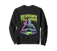 Respawn Till Dawn Zombie Gamer Horror Halloween Sweatshirt