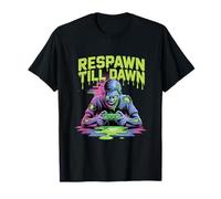Respawn Till Dawn Zombie Gamer Horror Halloween T-Shirt