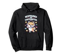 Respawned And Caffeinated Gamer Shiba Dog Headset Pullover Hoodie