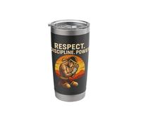 Respect Discipline Power Muay Thai Fighter Stainless Steel Insulated Tumbler