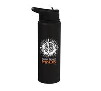 Respect Diverse Minds Neurodiversity Brain Awareness Stainless Steel Insulated Water Bottle
