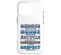 Respect Earth Reduce Reuse Recycle Environmental Awareness Case for iPhone 16 Pro