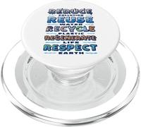 Respect Earth Reduce Reuse Recycle Environmental Awareness PopSockets PopGrip for MagSafe