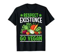 Respect Existence Go Vegan Animal Rights T-Shirt