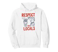 Respect Locals Scottish Highland Cows Funny Hairy Coo Lover Pullover Hoodie