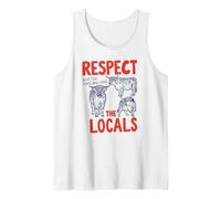 Respect Locals Scottish Highland Cows Funny Hairy Coo Lover Tank Top